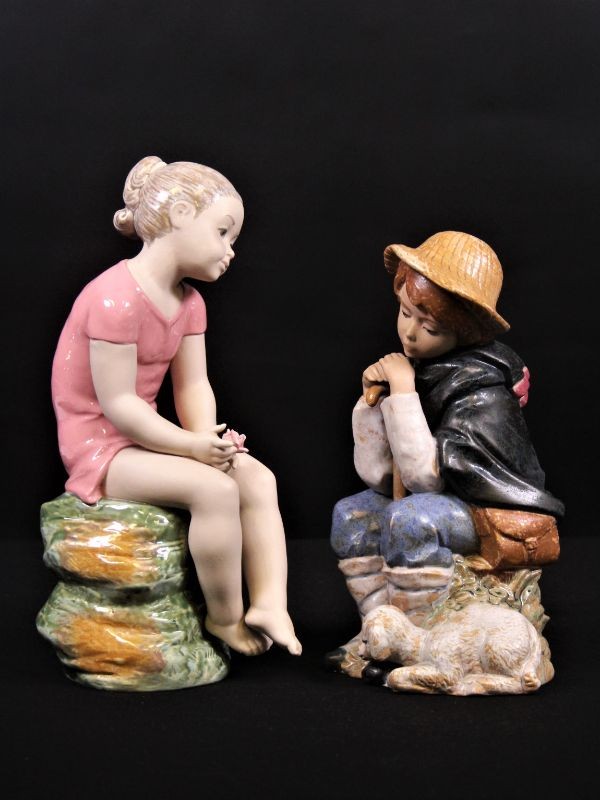 Duo porseleinen figurines (Nao by Lladro & PAL (Porcelana Artistica Levantina))